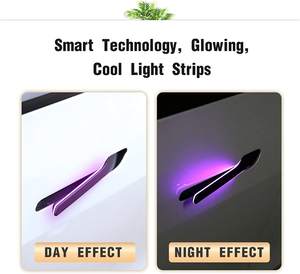 Accessoires de voiture de quatrième génération, 4 pièces, poignée de porte électrique intelligente Led tout-en-un pour <span class=keywords><strong>Tesla</strong></span> modèle 3 - Product Image 6