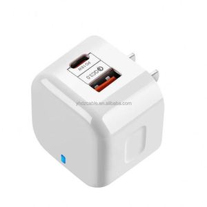 Qc3.0 fast charging PD charger 20W fast charging head Type-C+USB dual port fast charging US EU UK USB+TYPE C dual-port wall char - Product Image 4