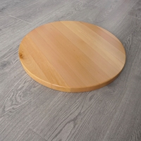 Dessus de table rond en bois de hêtre massif Table basse ronde en bois de style moderne industriel
