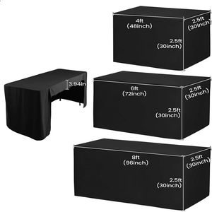 Toptie tùy chỉnh mở trở lại bảng bìa màu xanh lá cây được trang bị 4ft Khăn trải bàn đầy đủ màu sắc dấu ấn hình chữ nhật Pattern-cho 8 ft bảng thương hiệu - Product Image 1