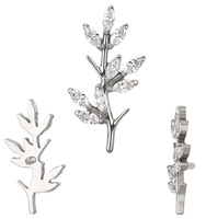 Perhiasan modis G23 16G Titanium internal berulir atas Helix anting Labret hidung cincin tindik tubuh perhiasan bagus grosir