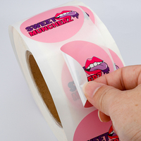 Rouleau d'Autocollants Personnalisés en Vinyle Adhésif Imperméable, Étiquette Ronde avec Logo d'Entreprise pour Scellement d'Emballages Cosmétiques et Alimentaires