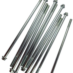 Traitement anti-rouille M8*235 Vis longues à face à bride en acier au carbone galvanisé pour la connexion des arbres de générateur - Product Image 4