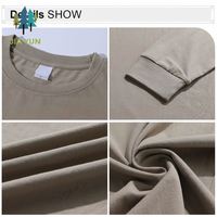 T-shirt à manches longues en coton de haute qualité, impression de logo personnalisé, tee-shirt uni pour homme, vente en gros