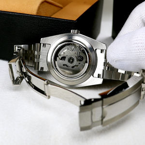 Reloj Mecánico Automático NH35 Resistente al Agua 5ATM, Deportivo, de Acero Inoxidable, con Correa de 20 cm y Fondo Transparente - Product Image 6