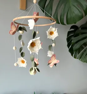 Custom Quran Swan Baby Mobile Felted Floral <strong>Crib</strong> Hanging Toy for Girls <strong>Chinese</strong> Online Market Wholesale - Product Image 1