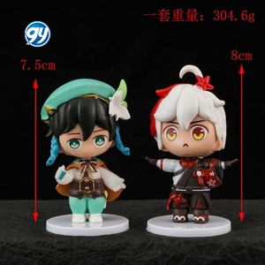 6 pièces <span class=keywords><strong>Genshin</strong></span> <span class=keywords><strong>Impact</strong></span> Figure Anime Raiden Shogun Shenhe Yelan Sayu Gorou Venti poupée jouet Statue - Product Image 2