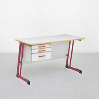 Bureau d'école moderne en chêne amovible pour professeur