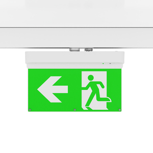 Señalización LED <span class=keywords><strong>de</strong></span> <span class=keywords><strong>Salida</strong></span> <span class=keywords><strong>de</strong></span> <span class=keywords><strong>Emergencia</strong></span> 6 en 1 Montada en Riel, Luminaria Profesional IP20 para Interiores, Ajustable, con Alcance <span class=keywords><strong>de</strong></span> Visión <span class=keywords><strong>de</strong></span> 30m - Product Image 2