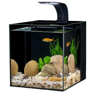 Cherlam Wholesale Fish Aquarium Hot Bend paesaggio ornamentale HD Glass Fish Tank Aquarium