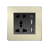 Interrupteurs et prises muraux Orbita avec ports de charge USB/Type-C adaptés aux interrupteurs d'éclairage et aux prises de courant de la maison/de l'hôtel