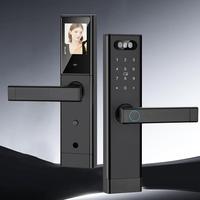 Interphone vidéo Sinovo Tuya WIFI avec reconnaissance faciale 3D, application de contrôle à distance, serrure de porte intelligente électronique, caméra, carte mémoire en bois/acier