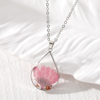 Kalung Bunga Mawar Boho Grosir untuk Wanita, Kalung Bunga Daisy Mawar Kering Vintage