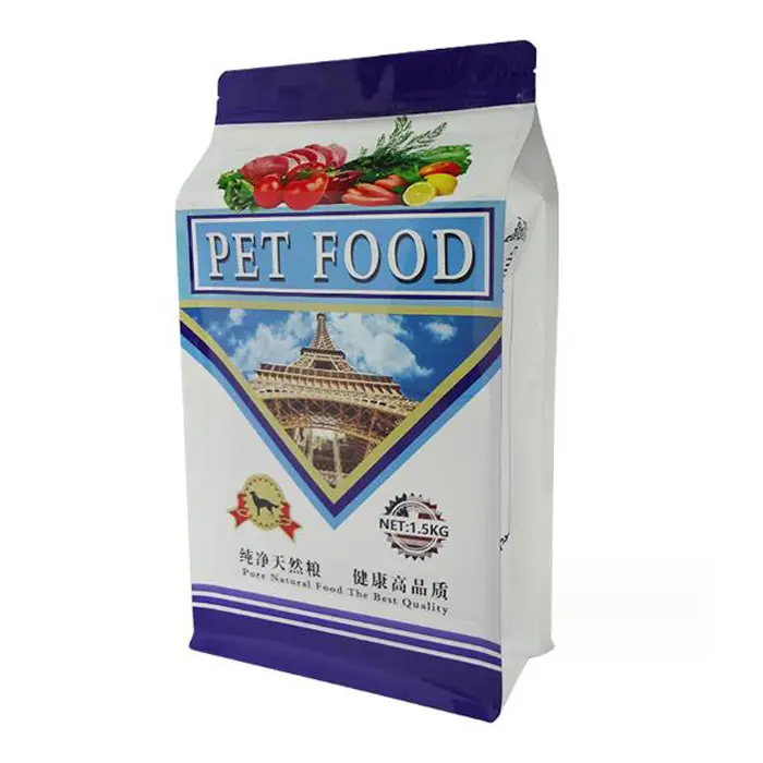 500g 1kg 2.5kg 10kg 15kg 20kg sacchetti di imballaggio grande fondo piatto gatto cibo per animali domestici sacchetti di plastica per il cibo per cani