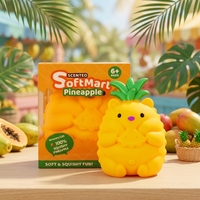 Jouet Squishy Ours Mignon Ananas Réaliste Grand Ananas en TPR Anti-Stress Balle Sensorielle Fidget pour Soulager l'Anxiété et la Colère