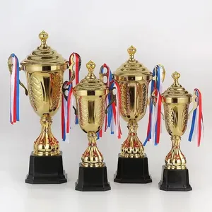 Trofeos Escolares Personalizados, Copa de Premio para Campeones, Trofeos Deportivos Mundiales, Artesanía de Metal Plateado de Lujo - Product Image 6
