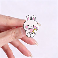 Badge en émail décoratif en métal, motif animal artistique mignon, pour sac à dos, veste, sac, accessoire de mode artistique Kawaii, ornement