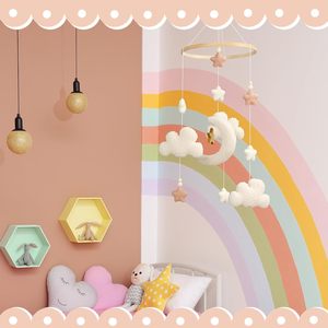 Mobile bébé en feutre non tissé doux 50x20cm certifié CE 0-24 <span class=keywords><strong>mois</strong></span>, design bohème classique, accessoires de chambre bébé, jouets en gros - Product Image 5