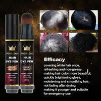 Pena Penutup Uban Rambut 20ml, Penutup Akar Rambut Instan, Menyembunyikan Kerontokan Rambut, Pewarna Rambut, Kuas Pewarna untuk Rambut