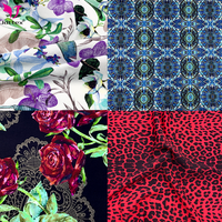 Tissu en microfibre de polyamide et élasthanne, divers motifs imprimés, faible MOQ, tissu imprimé léger pour maillots de bain et sous-vêtements