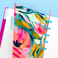 Carnet personnalisable à reliure spirale en tissu de lin et cuir, pages amovibles en papier artistique, 12 mois non daté, idéal comme cadeau