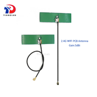 Antena PCB WiFi 2.4G en Forma de T, U.FL MHF4 Zigbee, de Alta Ganancia 5dBi, Interna, 2400-2500MHz, Venta al Por Mayor