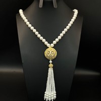 Chandail léger de luxe de Style français pendentif en perles de gland transfrontalier or longues perles de Zircon creuses en trois dimensions
