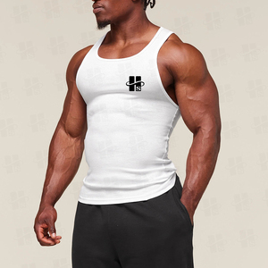 Débardeur de sport pour homme en spandex haute élasticité, imprimé à base d'eau, 180 GSM, fin, anti-humidité, pour fitness et musculation - Product Image 3