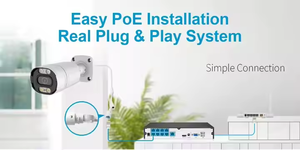 4CH POE kiti, isteğe bağlı sabit disk HD 4K kapalı devre kameralar ile tam renkli gece görüş güvenlik kameraları ile yüz algılama sağlar - Product Image 2