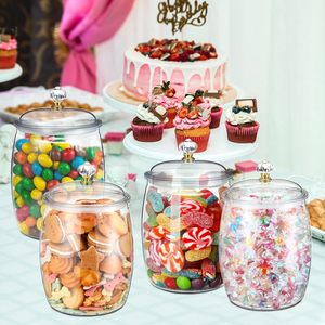 Candy and Cookie Jars with Lids Clear <strong>Plastic</strong> Cookie <strong>Container</strong> Candy Jars <strong>Large</strong> Airtight Apothecary <strong>Storage</strong> Organization - Product Image 5