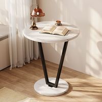 Mesa de Centro Moderna y Compacta para Sala de Estar y Balcón Fácil de Limpiar Material de Tablero de Densidad