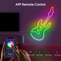 Bandes lumineuses LED néon RGBIC intelligentes avec contrôle musical par application, 24V 3535 96 LED/m, étanches IP65, kit complet pour la décoration de chambres et de fêtes
