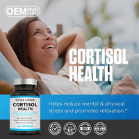 Capsules de Cortisol de Haute Qualité avec Magnésium et Ashwagandha pour l'Équilibre du Cortisol, le Stress, l'Humeur, le Sommeil et la Détoxification du Cortisol