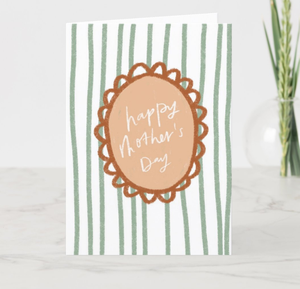 <span class=keywords><strong>Carte</strong></span> de remerciement personnalisée et écologique avec cadre dessiné à la <span class=keywords><strong>main</strong></span> en papier à rayures <span class=keywords><strong>Carte</strong></span>-cadeau <span class=keywords><strong>Carte</strong></span> d'invitation pour la fête des mères - Product Image 2