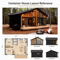 Maison préfabriquée moderne en conteneur, structure en acier galvanisé, fenêtres en alliage d'aluminium, couleur personnalisable pour hôtel/villa - Marque PINGUI