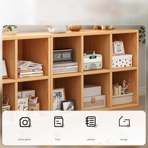 Bibliothèque en bois, cloison séparatrice, étagère de séparation avec compartiments ouverts, unité de rangement autoportante, armoire de rangement - Product Image 4