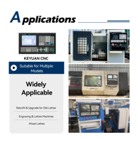 Système de commande de tour CNC économique industriel KYCNC 980TB2, contrôleur de tournage 2 axes, garantie 1 an pour tour ordinaire