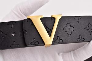 Nuova Cintura Casual a Quadri con Fibbia a V per Uomo, Cinturino in PU con Fibbia in Lega, Larghezza 3,8 cm, Moda Trendy Marca Mengzhe 2026 - Product Image 6