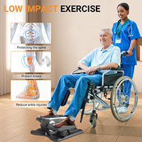 Appareil de marche sur place compact avec moniteur numérique, équipement cardio à faible impact pour la maison, le bureau et les séances d'entraînement en petits espaces