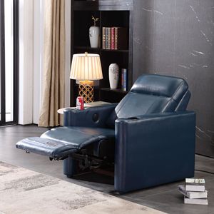 <b>Single</b> Seat Leather <b>Recliner</b> Chair Electric Function Home <b>Theater</b> Sofa With Storage Space For Adults And Elderly - Product Image 3