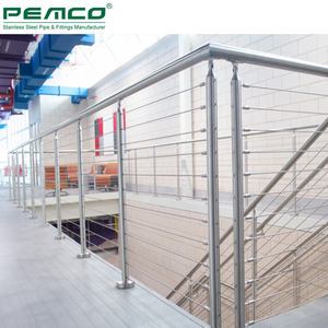 Rampe de <span class=keywords><strong>terrasse</strong></span> verticale en câble métallique pour extérieur, <span class=keywords><strong>balustrade</strong></span> en acier inoxydable - Product Image 2