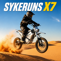 دراجات SYKERUNS X7 الكهربائية للبالغين، دراجات موتوكروس قوية بمحرك بدون فرشاة وعزم دوران عالي 220 نيوتن متر، للتحديات الوعرة، متوفرة في المخزون الأمريكي