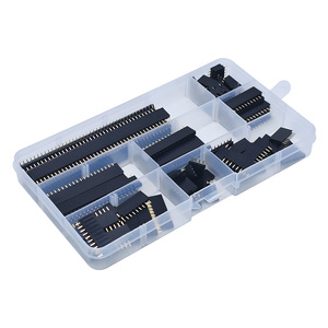 120 pièces/boîte 2.54mm simple rangée broche prise femelle connecteur d'en-tête 1*4p 6p 8p 10p 12p 14p 16p 20p 40p broche carte PCB Kit de combinaison - Product Image 1