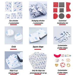 Su misura 3 chiari punti adesivi fustellanti Double face schiuma nastro adesivo disco rondella guarnizione Pad cerchio pellicola di carta adesiva - Product Image 6