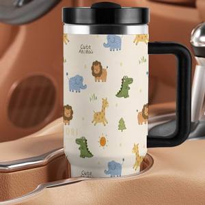 Free Shipping Support DIY Custom 40oz Tumbler Handle Large Capacity Camping Stainless Steel Vacuum Insulated Eco-Friendly <b>Water</b> - Product Image 4