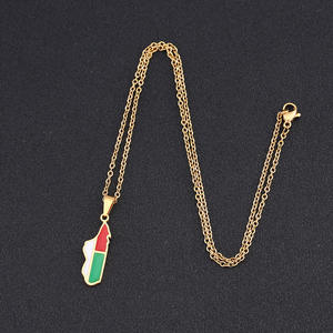 Collier <span class=keywords><strong>pendentif</strong></span> HY en acier inoxydable avec chaîne en bambou, style sportif, design de niche unisexe, luxe léger, pour pull, style africain - Product Image 4