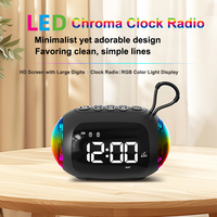 Zeitanzeige Wecker LED Atmosphären lampe mit Bluetooth-Lautsprecher Schillernde Lichter Unterstützung AUX/USB FLAsh Treiber/TF/FM Radio