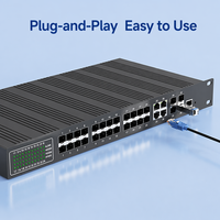 Switch Ethernet Industrial de 24 Puertos Gigabit y 4 Puertos Gigabit SFP Combo, 24GE 4 Combo, Administrado, para Montaje en Rack