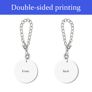Porte-clés personnalisable en alliage de zinc, pendentif rond vierge pour sublimation, imprimable double face, breloque photo pour clés et décoration de sacs - Product Image 5