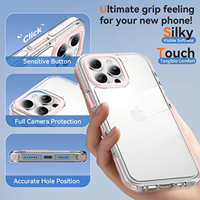 Coque de téléphone transparente Fashion Girl pour iPhone 16 Pro Max avec touches métalliques, cadre de caméra en métal, antichoc et anti-rayures